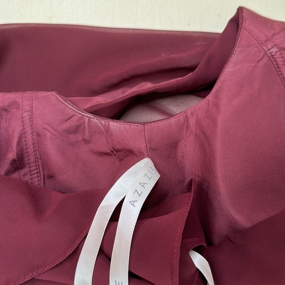 Azazie Lizzy A-Line One Shoulder Chiffon Dress Floor Length Formal Gown Size A6 - Picture 11 of 16